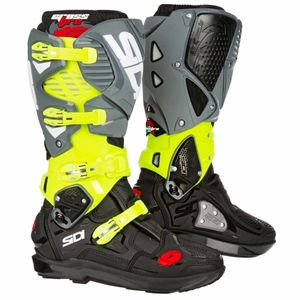 מגפי רכיבה סידי שחור/ צהוב/ אפור – SIDI CROSSFIRE 3 SRS
