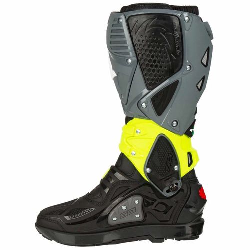 מגפי רכיבה סידי שחור/ צהוב/ אפור – SIDI CROSSFIRE 3 SRS