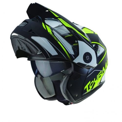 קסדת אדוונצ'ר נפתחת קאברג שחור/ צהוב/ לבן – CABERG TOURMAX MARATHON FLUO D9