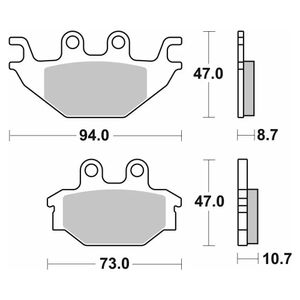 810-רפידות בלם ק ADLY/ARTIC CAT/CAN AM/KYMCO/SYM/YAMAHA קרמי