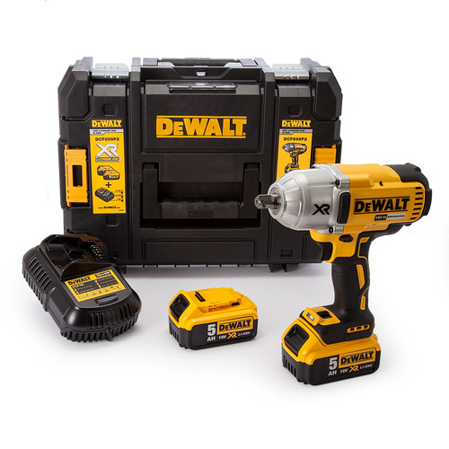 מפתח בוקסות DEWALT 5.0AH High Torque 18V BL 