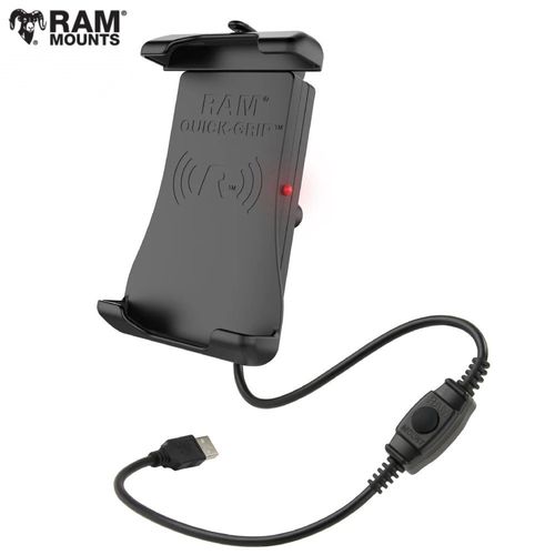עריסה לטלפון Ram Mount Quick-Grip XL טעינה אלחוטית