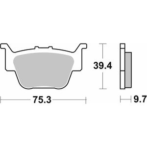 813- רפידות בלם אחורי HONDA RTX סינטר שטח