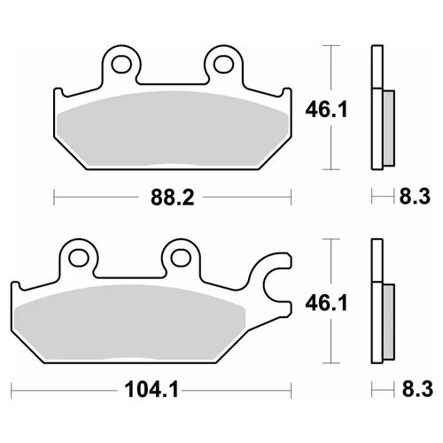 971- רפידות בלם קדמי שמאל CAN-AM Commander/Maverick / YAMAHA Viking/Wolverine סינטר