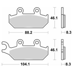 972- רפידות בלם קדמי ימין CAN-AM Commander/Maverick / YAMAHA Viking/Wolverine סינטר