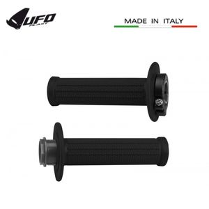 גריפים עם נעילה וידית מצערת שחור - UFO GRIPS LOCK-ON