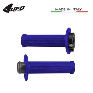 גריפים עם נעילה וידית מצערת כחול - UFO GRIPS LOCK-ON