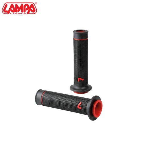 גריפים ספורטיבים לאופנועי כביש שחור/אדום LAMPA