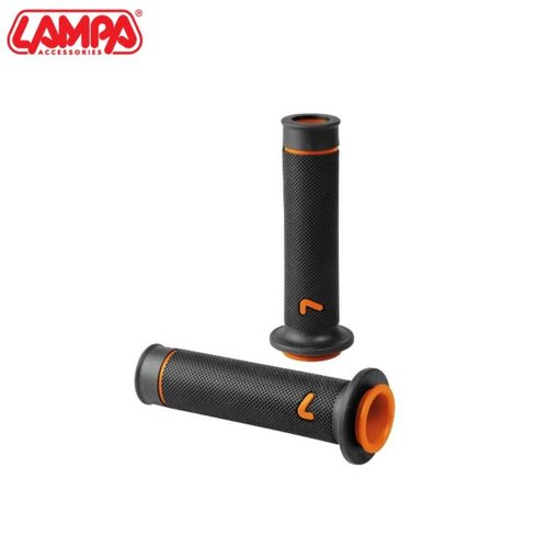 גריפים ספורטיבים לאופנועי כביש שחור/כתום LAMPA