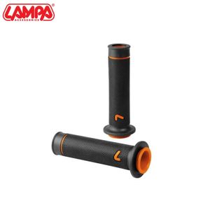 גריפים ספורטיבים לאופנועי כביש שחור/כתום LAMPA