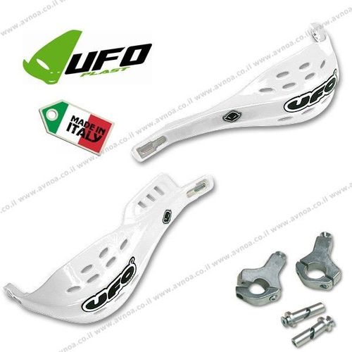 מגיני ידיים לכידון מחוזק באלומיניום UFO JUMPY לבן