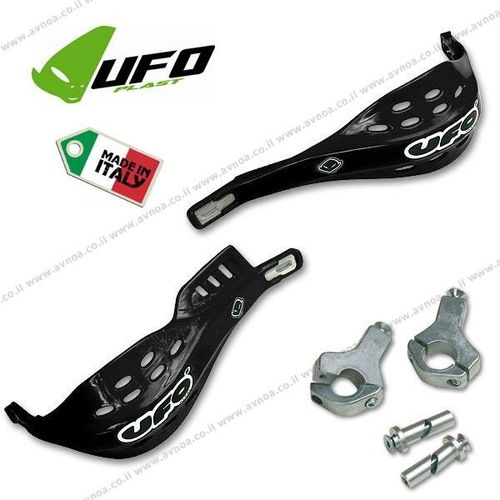 מגיני ידיים לכידון מחוזק באלומיניום UFO JUMPY שחור
