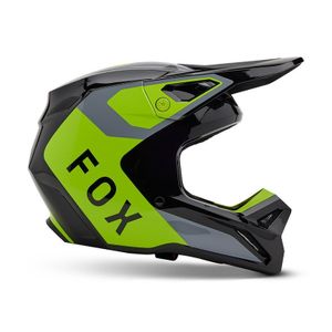 קסדת פוקס אפור / צהוב - FOX V1 LEAN V25