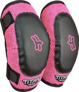 מגני מרפקים לילדים פוקס שחור / ורוד - FOX PEEWEE TITAN ELBOW GUARD