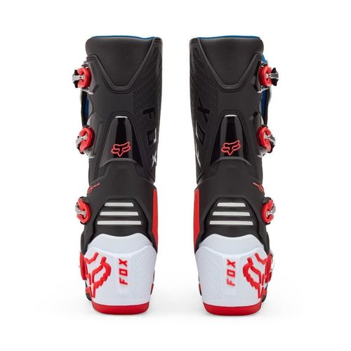 מגף רכיבה פוקס אדום / לבן - FOX MOTION BOOT V26