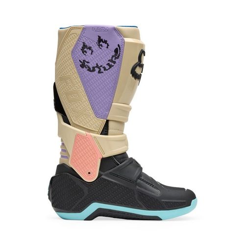 מגף רכיבה פוקס מדברי / שחור / טורקיז / לילך - FOX MOTION HELLO FUTURE BOOT V25