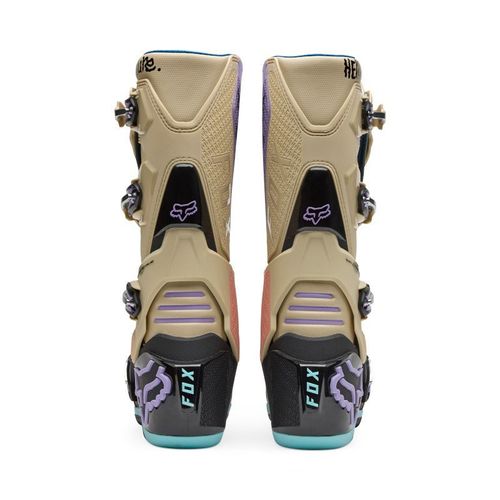 מגף רכיבה פוקס מדברי / שחור / טורקיז / לילך - FOX MOTION HELLO FUTURE BOOT V25