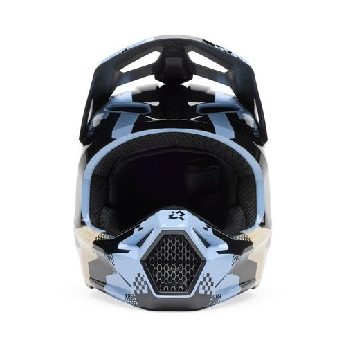 קסדת פוקס תכלת / שחור - FOX V1 DIGI IMAGE HELMET V25