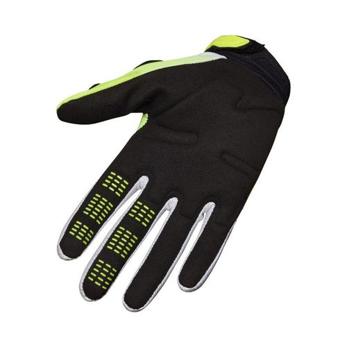 כפפות רכיבה פוקס לבן / צהוב - FOX 180 HELLO FUTURE GLOVE V25