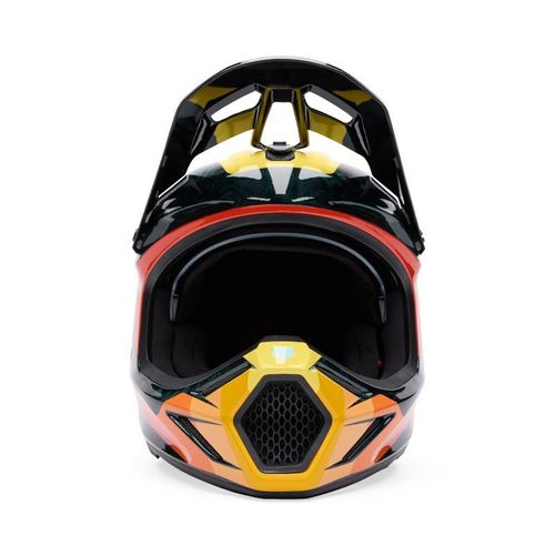 קסדת פוקס קרבון שחור / כתום - FOX V3 RS GRID HELMET V25