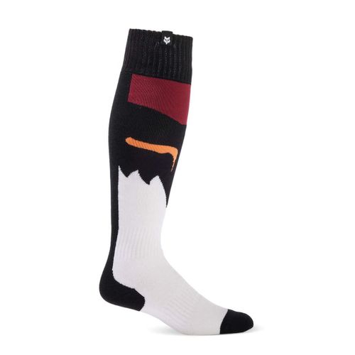 גרבי רכיבה קצרים פוקס לבן / שחור - FOX 180 FLORA SOCKS V24