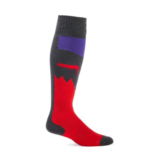 גרבי רכיבה קצרים פוקס אפור / אדום - FOX 180 FLORA SOCKS V24
