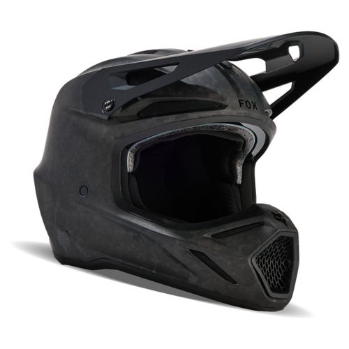 קסדת פוקס שחור מט - FOX V3 RS CARBON SOLID V24