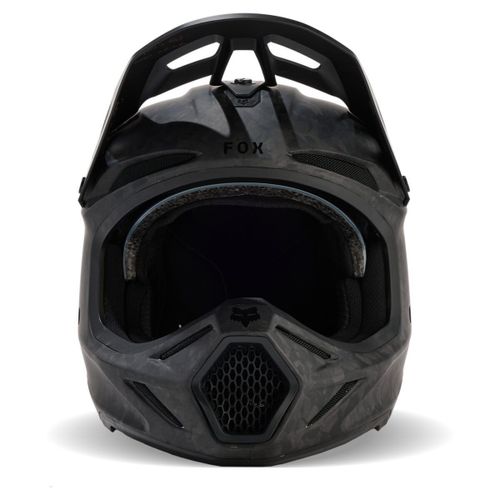קסדת פוקס שחור מט - FOX V3 RS CARBON SOLID V24