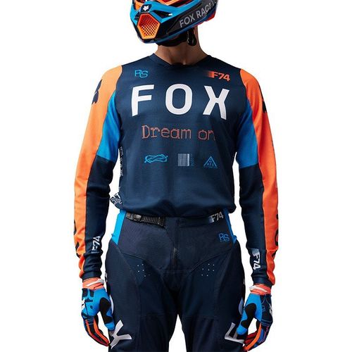 חליפת פוקס 180 כחול כהה / כתום - FOX 180 RACE SPEC V25