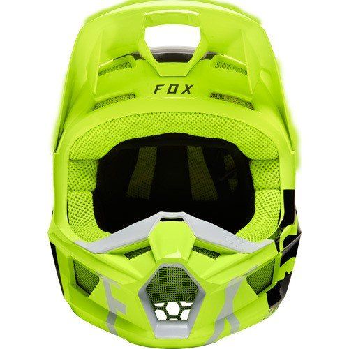 קסדה ילדים לאופנוע שטח V1 צהוב / אפור - YOUTH V1 SKEW HELMET