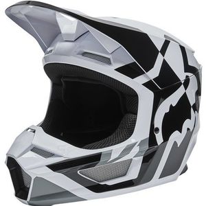 קסדה לאופנוע שטח ילדים V1 שחור / לבן - YOUTH V1 LUX HELMET