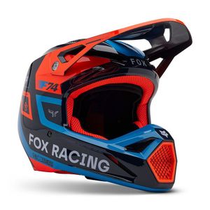 קסדת פוקס כחול / אדום - FOX V1 RACE SPEC V25