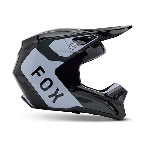 קסדת פוקס שחור / לבן - FOX V1 LEAN V25