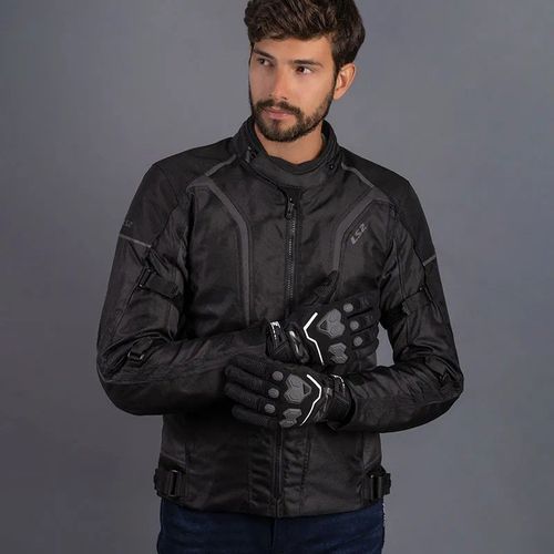 מעיל חורף גברים אל אס 2 שחור/ אפור – LS2 SEPANG MAN JACKET BLACK GREY