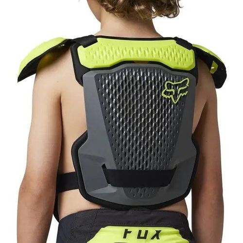 מגן חזה (צבי צב) ילדים פוקס אפור/ צהוב – FOX YOUTH R3 CHEST GUARD
