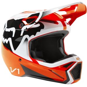 קסדת רכיבה ילדים פוקס כתום/ שחור/ לבן – FOX V1 LEED YTH V23