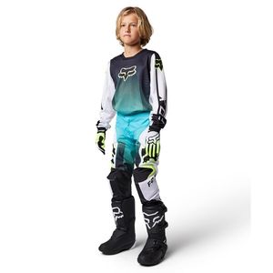 חליפת רכיבה ילדים פוקס טורקיז/ לבן – FOX 180 YOUTH LEDD TEAL