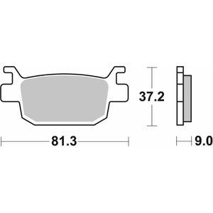 832- רפידות בלם אחורי BENELLI קרמי