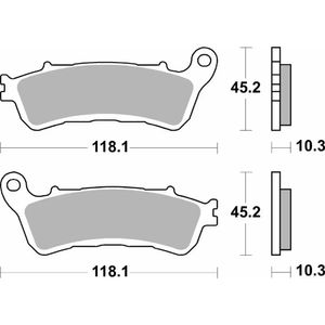 953- רפידות בלם אחורי HONDA Gold Wing 1800 18-24 סינטר