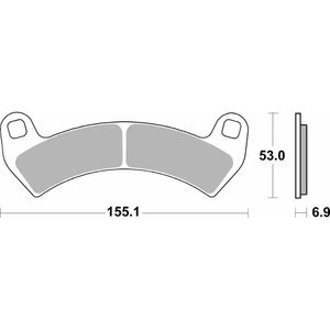 954- רפידות בלם קדמי POLARIS RZR 925 סינטר שטח