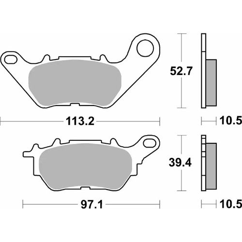 932- רפידות בלם אחורי YAMAHA MT03/R3 15-25 קרמי