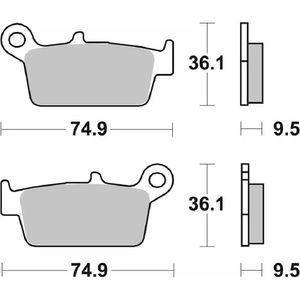 604-רפידות בלם אחורי GAS GAS/HONDA/KAWASAKI/SUZUKI DRZ קרמי/סינטר