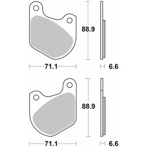 543-רפידות בלם אחורי HARLEY DAVIDSON 78-83 קרמי