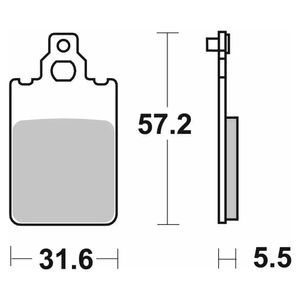 109-רפידות בלם קדמי YAMAHA DT50R 98-03 קרמי