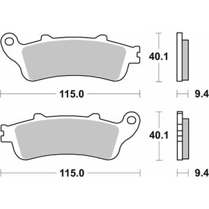 147-רפידות בלם קדמי HONDA Pantheon 98-06 קרמי