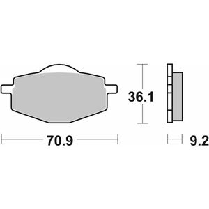 575-רפידות בלם קדמי אחורי YAMAHA XT350-600/XTZ 660 Tenere קרמי