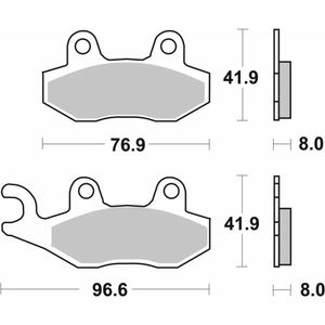 611-רפידות בלם קדמי/אחורי APRILIA/KAWASAKI/TRIUMPH/YAMAHA קרמי או סינטר