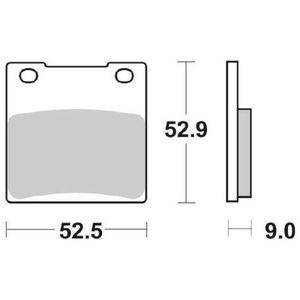 556-רפידות בלם אחורי ZX-7R-ZX-12R/ZZR1100-1200 /GS 500/Bandit600-1200 קרמי