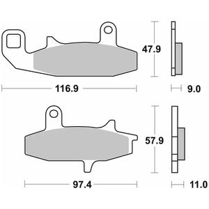 626-רפידות בלם קדמי SUZUKi DR650/DR 750 Big סינטר