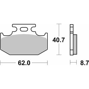 632-רפידות בלם אחורי YAMAHA YZF125R/MT125 19-24/TT600 קרמי